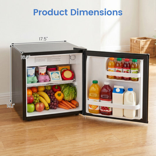 Compact Mini Fridge with 7-Level Adjustable Thermostat-Silver LuxuryLifeWay Online Store