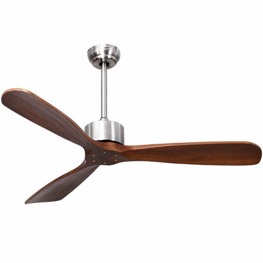 52 Inch Modern Brushed Nickel Finish Ceiling Fan with Remote Control LuxuryLifeWay Online Store