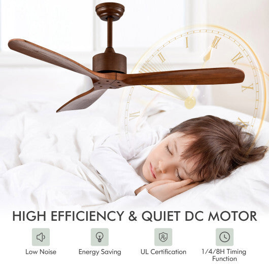 52 Inch Modern Brushed Nickel Finish Ceiling Fan with Remote Control LuxuryLifeWay Online Store