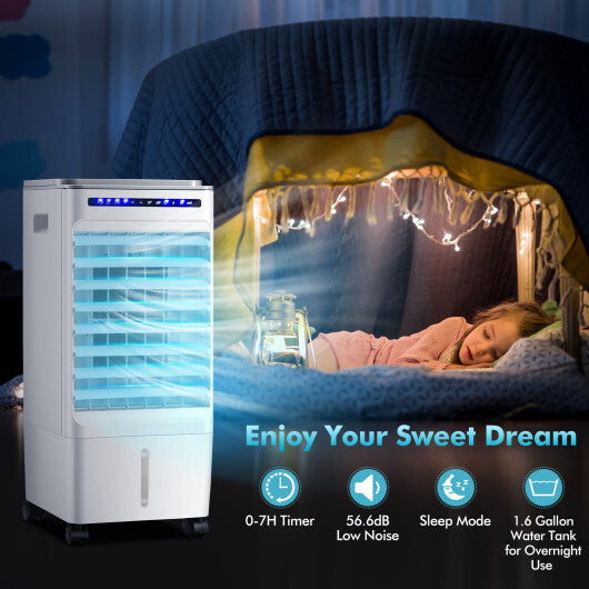 3-in-1 Evaporative Portable Air Cooler with 3 Modes include Remote Control-White LuxuryLifeWay Online Store