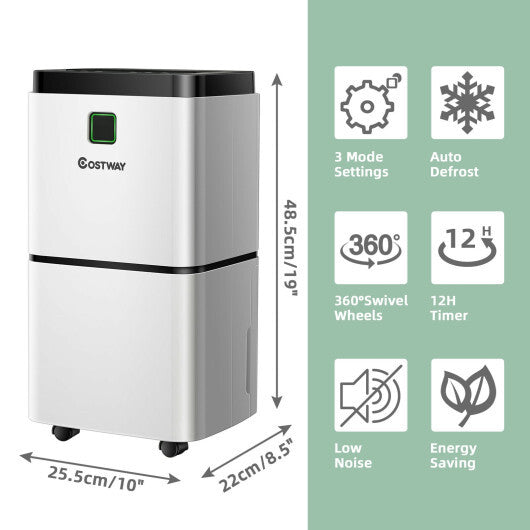 30 Pints 1500 Sq. ft Dehumidifier for Medium to Large Room with Indicator LuxuryLifeWay Online Store