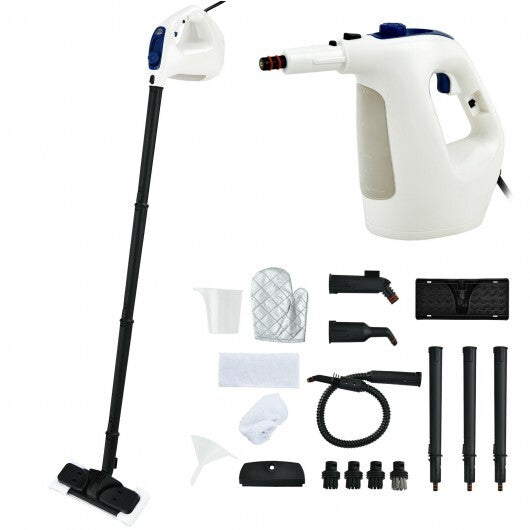 1400W Multipurpose Pressurized Steam Cleaner With 17 Pieces Accessories-Gray LuxuryLifeWay Online Store