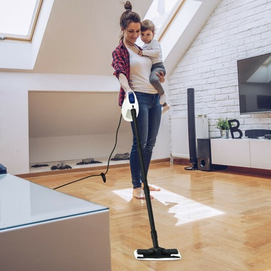 1400W Multipurpose Pressurized Steam Cleaner With 17 Pieces Accessories-Gray LuxuryLifeWay Online Store