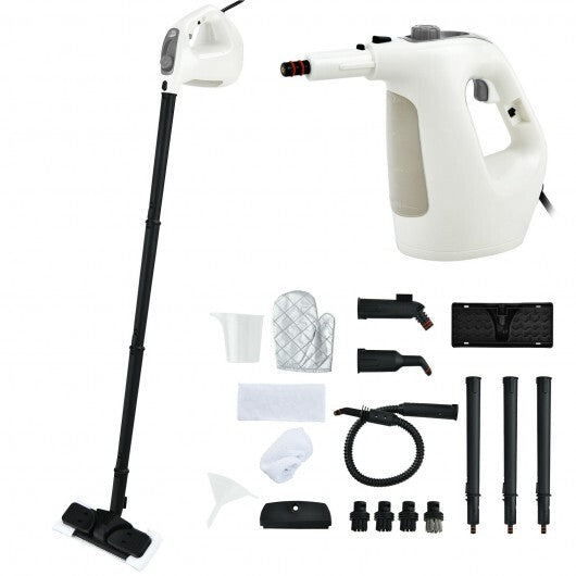 1400W Multipurpose Pressurized Steam Cleaner With 17 Pieces Accessories-Gray LuxuryLifeWay Online Store