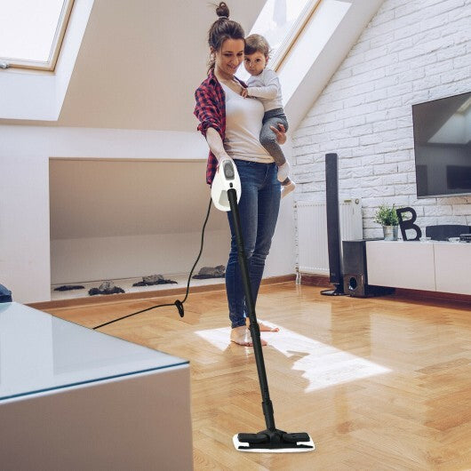 1400W Multipurpose Pressurized Steam Cleaner With 17 Pieces Accessories-Gray LuxuryLifeWay Online Store