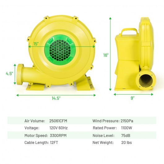 1100W Air Blower Inflatable Blower for Inflatable Bounce House LuxuryLifeWay Online Store