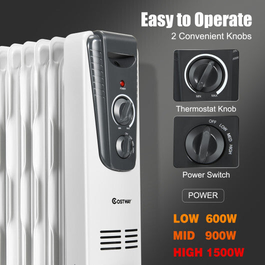 1500W Electric Space Heater with Adjustable Thermostat LuxuryLifeWay Online Store