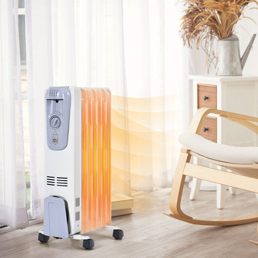 1500W Oil Filled Radiator with Thermostat and 4 Bottom Wheels LuxuryLifeWay Online Store