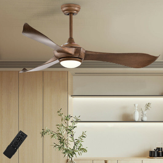 52 Inch Ceiling Fan with Light Reversible DC Motor - Color: Walnut LuxuryLifeWay Online Store