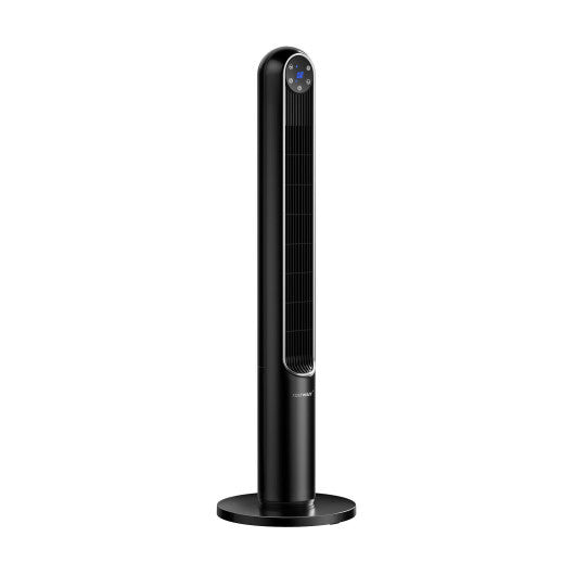 42 Inch 80 Degree Tower Fan with Smart Display Panel and Remote Control-Black LuxuryLifeWay Online Store
