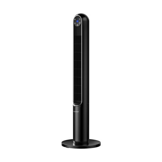 42 Inch 80 Degree Tower Fan with Smart Display Panel and Remote Control-Black LuxuryLifeWay Online Store