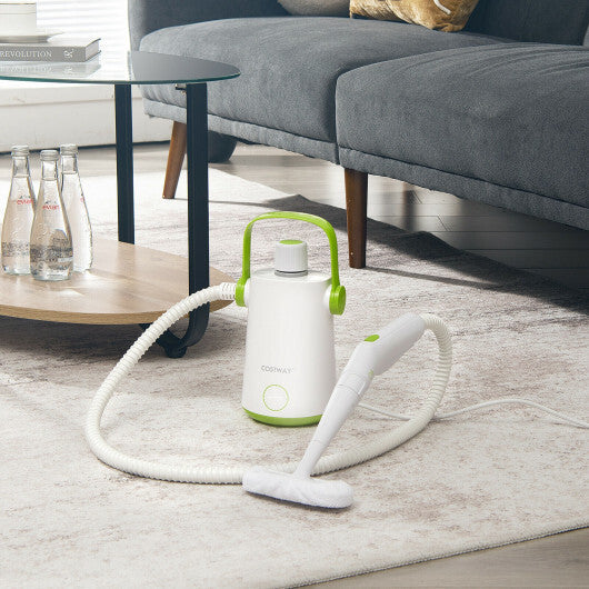 1000W Multifunction Portable Hand-held Steam Cleaner with 10 Accessories-Green LuxuryLifeWay Online Store