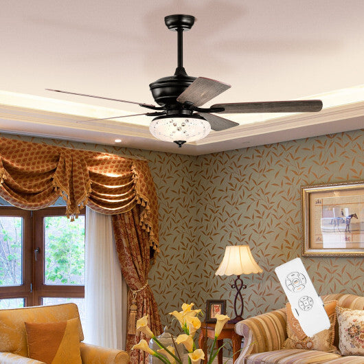52 Inch Ceiling Fan with 3 Wind Speeds and 5 Reversible Blades-Gray - Color: Gray LuxuryLifeWay Online Store