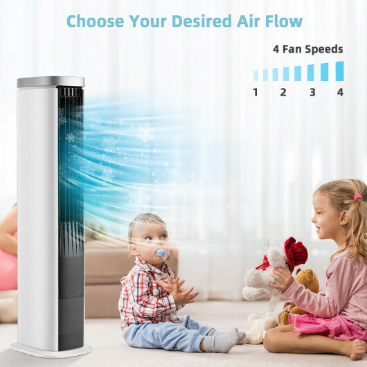 3-In-1 Portable Evaporative Air Cooler with Timer-White LuxuryLifeWay Online Store