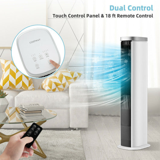 3-In-1 Portable Evaporative Air Cooler with Timer-White LuxuryLifeWay Online Store