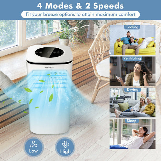 9000 BTU 3 in 1 Portable Air Conditioner with Fan and Dehumidifier-White LuxuryLifeWay Online Store