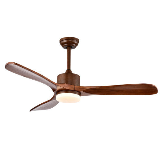 52 Inch Reversible Ceiling Fan with LED Light and Adjustable Temperature-Silver LuxuryLifeWay Online Store