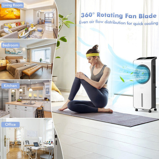 3-in-1 Evaporative Air Cooler with 12H Timer Remote-White LuxuryLifeWay Online Store