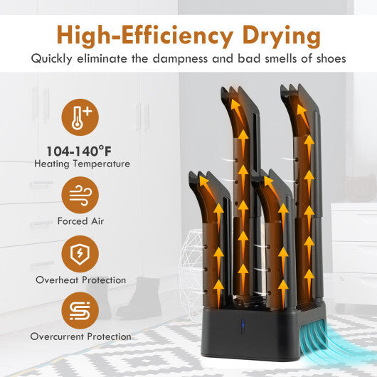 Prevent Odor Mold & Bacteria 4 Shoe Electric Dryer with Timer LuxuryLifeWay Online Store