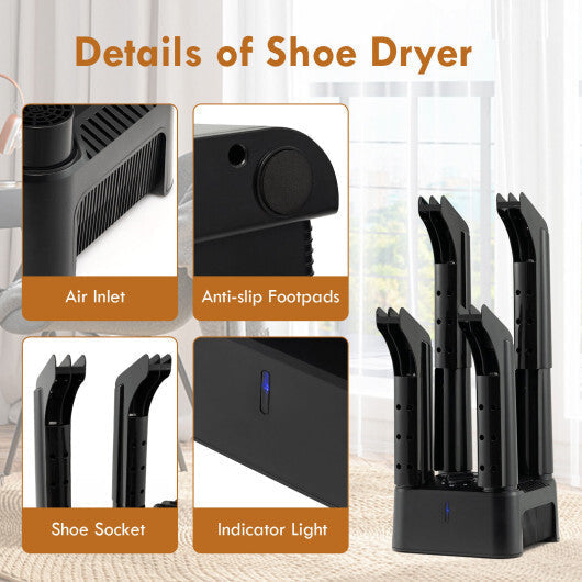Prevent Odor Mold & Bacteria 4 Shoe Electric Dryer with Timer LuxuryLifeWay Online Store