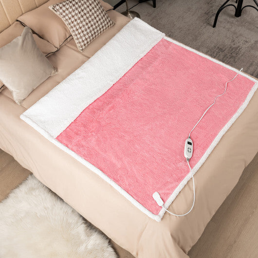 Electric Heated Blanket Throw with 10 Heat Settings-Pink LuxuryLifeWay Online Store
