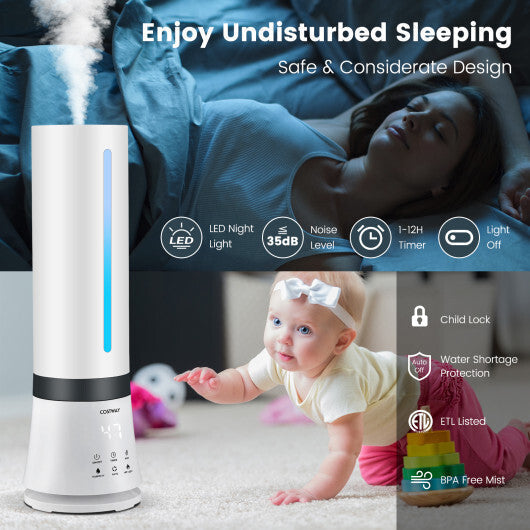 5.5L Cool Mist Humidifiers with Remote Control and 12 Hours Timer LuxuryLifeWay Online Store