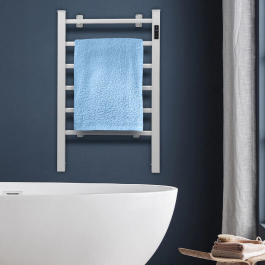 Freestanding and Wall-mounted 6 Bars Towel Warmer with Timer and LED Display LuxuryLifeWay Online Store