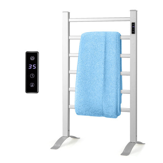 Freestanding and Wall-mounted 6 Bars Towel Warmer with Timer and LED Display LuxuryLifeWay Online Store