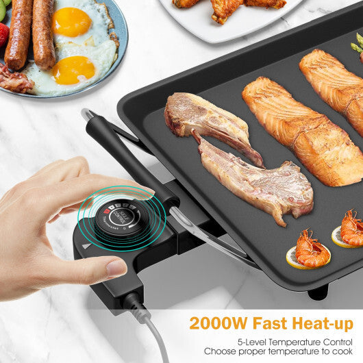 35 Inch Costway Electric Griddle Teppanyaki Grill with Adjustable Temperature LuxuryLifeWay Online Store