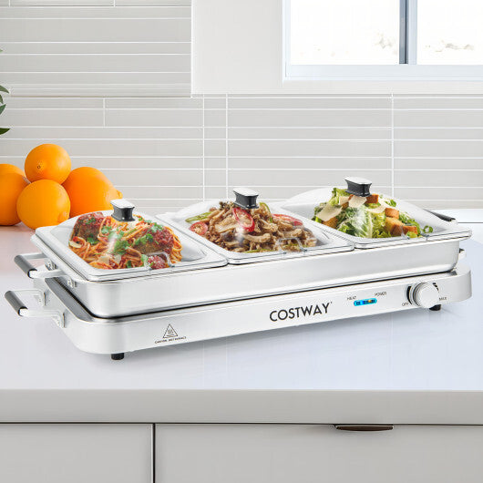 2 in 1 Electric Warming Tray with Temperature Control LuxuryLifeWay Online Store