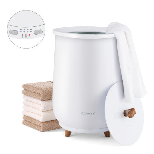23L Large Luxury Bucket-Style Towel Warmer with Fragrant Disc Holder-White LuxuryLifeWay Online Store