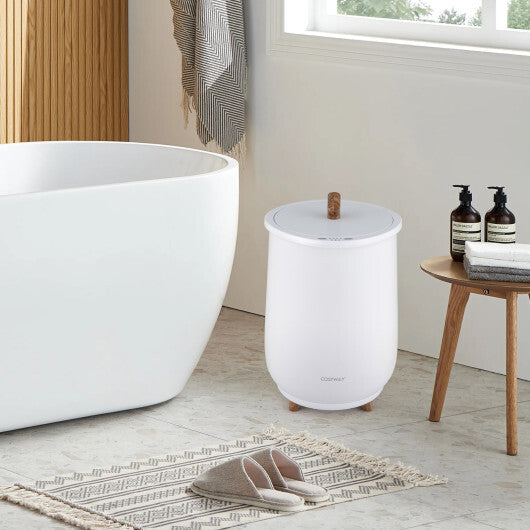 23L Large Luxury Bucket-Style Towel Warmer with Fragrant Disc Holder-White LuxuryLifeWay Online Store