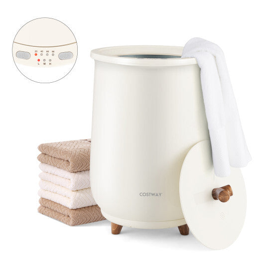 23L Large Luxury Bucket-Style Towel Warmer with Fragrant Disc Holder-White LuxuryLifeWay Online Store