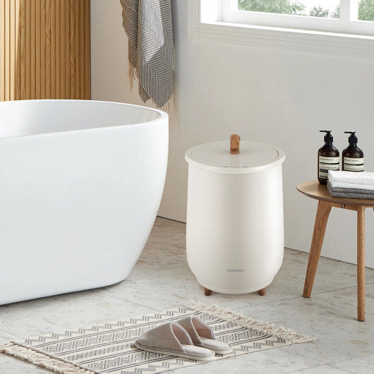 23L Large Luxury Bucket-Style Towel Warmer with Fragrant Disc Holder-White LuxuryLifeWay Online Store