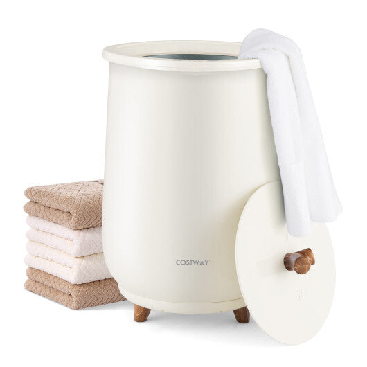 23L Large Luxury Bucket-Style Towel Warmer with Fragrant Disc Holder-White LuxuryLifeWay Online Store