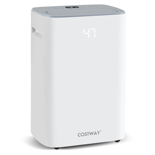 Dehumidifier with Auto Drain or Manual Drainage for Home Basement-White LuxuryLifeWay Online Store