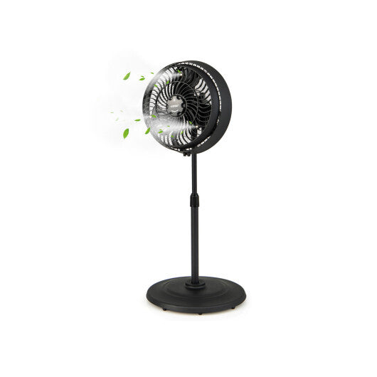 16 Inch Outdoor Misting Fan Oscillating Pedestal Fan with 3 Mist Levels-Black LuxuryLifeWay Online Store