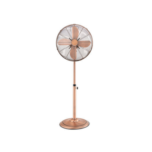 16 Inch Pedestal Standing Fan Oscillating Pedestal Fan with 3 Speeds and Adjustable Height-Black LuxuryLifeWay Online Store