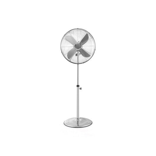 16 Inch Pedestal Standing Fan Oscillating Pedestal Fan with 3 Speeds and Adjustable Height-Black LuxuryLifeWay Online Store