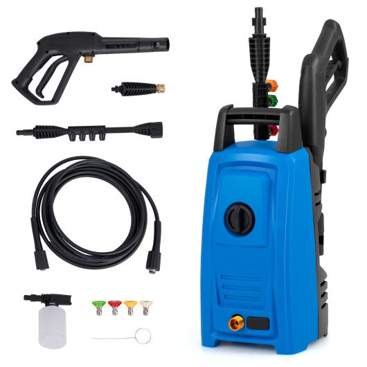 1900 PSI 1.8 GPM Electric Pressure Washer with 4 Quick Connect Nozzles-Blue LuxuryLifeWay Online Store