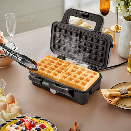 3-in-1 1082W Sandwich Maker with Removable Non-Stick Plates-Black LuxuryLifeWay Online Store