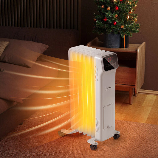 1500W Oil Filled Radiator Heater with Remote Control 3 Modes 24H Timer-Black LuxuryLifeWay Online Store