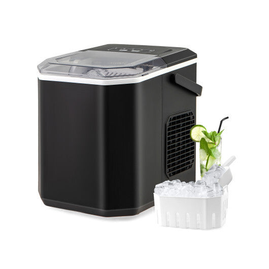 Ice Maker Countertop with Self-Cleaning for Home Kitchen Office Party-Black - Color: Black LuxuryLifeWay Online Store