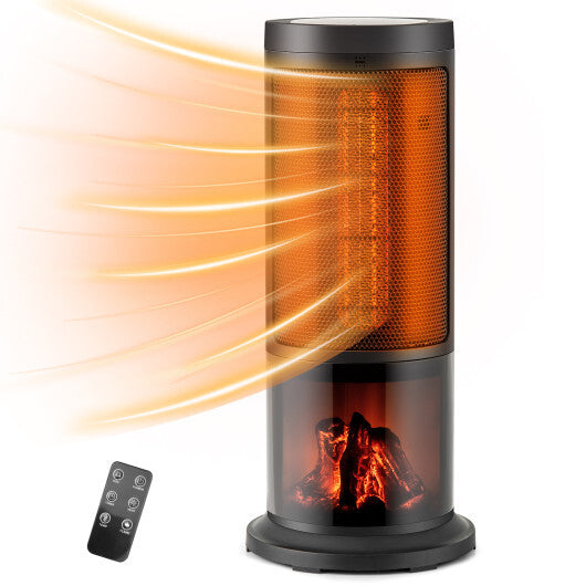 17 Inch 1500W Portable Tower Space Heater with 135 Oscillation-Black LuxuryLifeWay Online Store