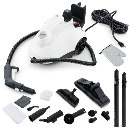 Multipurpose Steam Cleaner 1800W Portable Household Steamer with 61 oz Tank-Gray & White LuxuryLifeWay Online Store