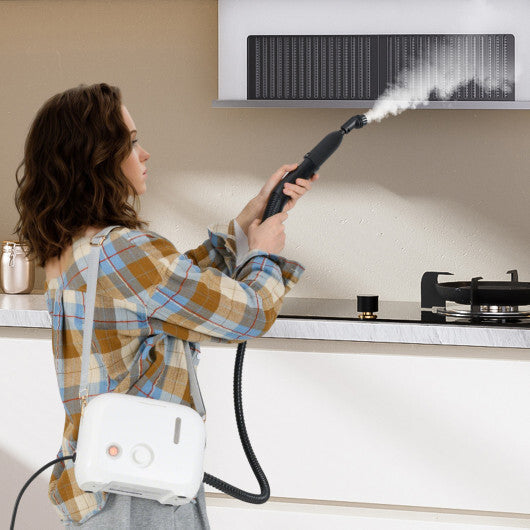 1500W Portable Steam Cleaner with 34 oz Water Tank-White LuxuryLifeWay Online Store