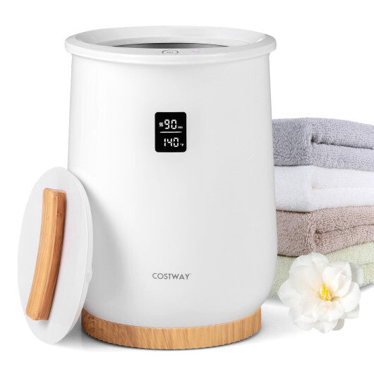 20L Large Heated Towel Warmer with LED Display and Button Control-White LuxuryLifeWay Online Store