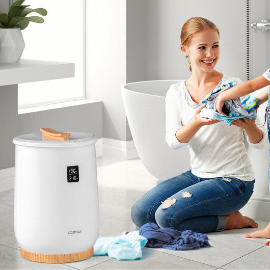 20L Large Heated Towel Warmer with LED Display and Button Control-White LuxuryLifeWay Online Store