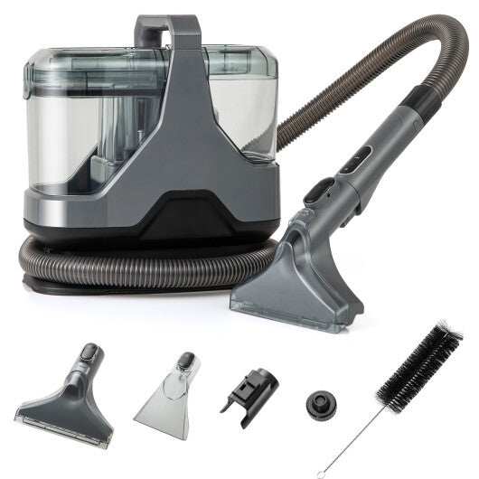 600W Upholstery Cleaner Machine with 15Kpa Powerful Suction and Versatile Attachments-Gray LuxuryLifeWay Online Store