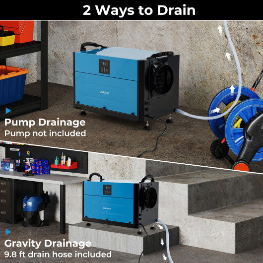 192 Pint Crawl Space Dehumidifier with 3 Modes and 24H Timer-Blue LuxuryLifeWay Online Store